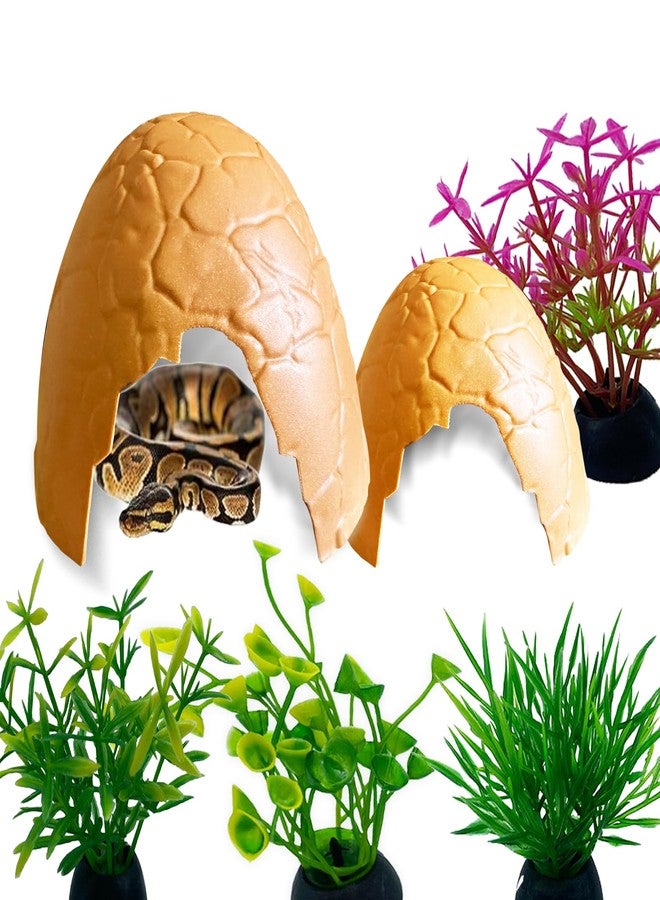 Delllala 6Pcs Reptile Hide,Reptile Use Hide Cave for Snakes， Crested Gecko, Leopard Gecko,Snake, Crabs Hide Cave (Brown, Regular) - Image 1